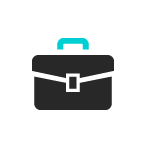 働くことに特化したメディアサービスを表すブリーフケースアイコン