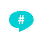 つぶやきを投稿・共有するSNSを表すハッシュタグアイコン
