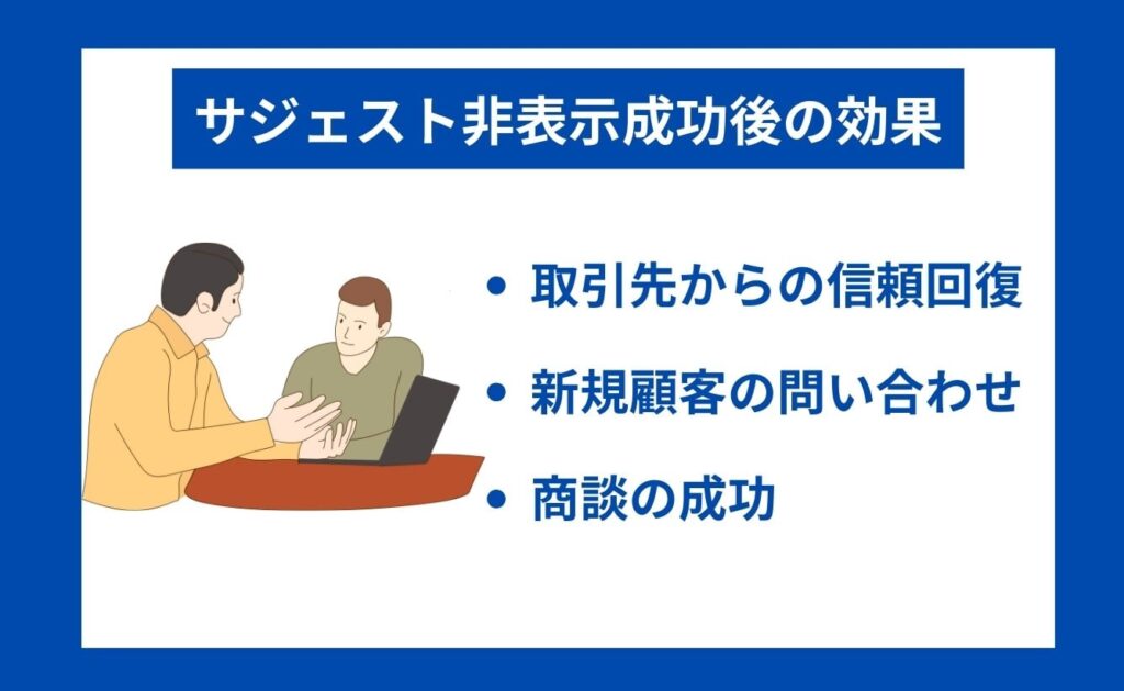 サジェスト非表示成功後の効果