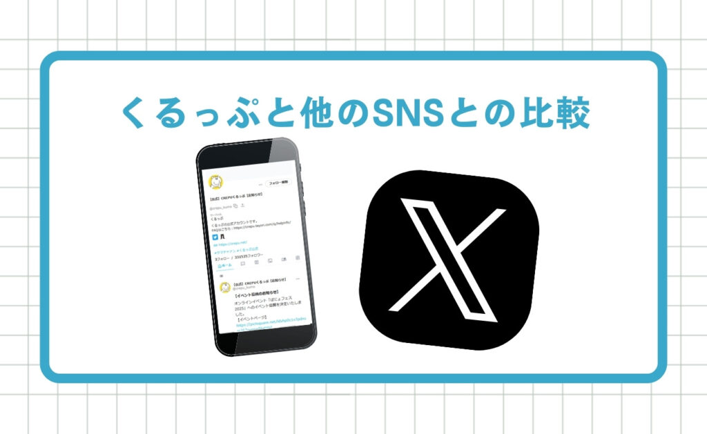 くるっぷと他のSNSとの比較