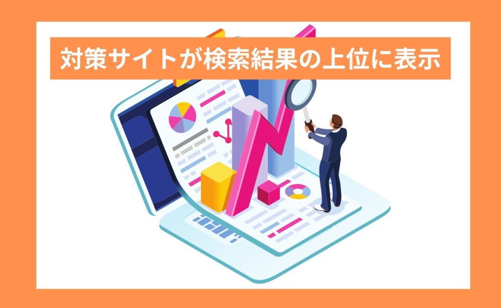 検索上位のネガティブサイトの代わりに対策サイトが上位に
